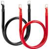 Gedlex Cavi Batteria Auto 35mm2, 2AWG Filo di Rame Senza Ossigeno, Corrente Massima 150A, Tensione Nominale 450V, 70cm 35mm² M10 Cavo Inverter per Batteria Camper 12V 24V