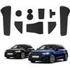 ECOZEN Tappetini Antiscivolo Audi A1 GB 2019-2025 Impermeabile antiscivolo Tappetini in Gomma per Console Centrale, Porta Bicchieri, Scanalatura Porta, Audi A1 GB Accessori(Nero)