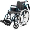 UCCIERO® Sedia a Rotelle Pieghevole e Leggera ad Autospinta - Carrozzina per Disabili e Anziani dotata di Braccioli e Pedane Modulari, Seduta Regolabile e Freno - mod. Medy (43 cm)
