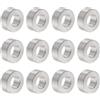 QUARKZMAN 12pz Distanziatore Alluminio 10.5mm Foro x 20mm OD x 8mm Lunghezza Boccola per Vite Finitura Semplice Distanziatore Metallo Rotondo per Viti Bulloni e Barre M10