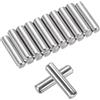 QUARKZMAN 50 Pcs 5mm x 20mm Puntelli per Ripiani Pioli per Ripiani Argento | Puntelli, in Acciaio Inossidabile, Elementi di Fissaggio per Ripiani, Regolabili, 0.19 x 0.78 Pollice