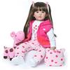 ZIYIUI Bambole Reborn 24 Pollici 60 Centimetri Bambole Reborn in Silicone Morbido Bambole che Sembrano vere Bambole Reborn Toddlers con capelli lunghi