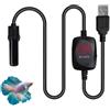 MiOYOOW Mini riscaldatore per Acquario da 10 W, riscaldatore ad Immersione, Barra riscaldante con Protezione da surriscaldamento, 5 V/2 A, USB, riscaldatore ad Immersione in Ceramica per Acqua salata e Dolce