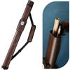 Trymaker Custodia rigida per stecca da biliardo, 1 × 1 custodia rigida per stecca da biliardo, contiene 1 set completo di stecche da biliardo da 2 pezzi (non per stecche da 3/4), in finta pelle (nero)