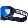 ORIGINE Maschere da Sci da Neve, Lenti antiappannamento Rimovibili con Sistema di bloccaggio a Clip, Occhiali da Snowboard OTG per Bambini-Blue