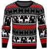 Litherday Maglione Natale Uomo Divertente con Renna e Stampa Natalizia Pullover Natalizio Originale Uomo per Feste Invernali Nero M