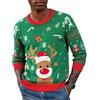 Saodimallsu Maglioni Natalizi Famiglia Donna Uomo Bambini Unisex Maglione di Natale Motivo Renna Maglione Invernale A-Rosso Donna S