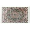 SaRani Tappeto Classico Tradizionale, Motivo Floreale, con Frange, Tessuto Viscosa, Arredo Casa (Verde, 67x105 cm)
