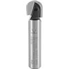 ENT 12284 Fresa per cave, Gambo (S) 8 mm, Raggio (R) 5 mm, Diametro (D) 10 mm, NL 9,5 mm, SL 32 mm, metallo duro, lavorazione del legno, Router