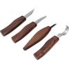 Pongnas 4 Pezzi Strumenti per Intagliare il Legno Strumenti per Scolpire il Legno Set di Scalpelli per la Lavorazione del Legno con Manico in Noce Pietra per Affilare Coramella in