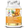 Optima Naturals Bromelina Gambo Ananas Integratore drenante per il microcircolo, 30 compresse