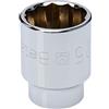 Beta 920B 25 - Chiavi a bussola con attacco quadro femmina 1/2 bocca poligonale, cromate
