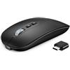 PINKCAT Mouse Wireless Ricaricabile, Mouse USB C, Doppia Modalità (Bluetooth 5.1 + USB C), Mouser Wireless Ergonomico Silenzioso, Mouse Bluetooth, 1200 DPI, per MacBook Air/Pro iPad