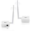 ANJIELO SMART Bridge wireless da 2,4 GHz, ponte WiFi point-to-point (portata 1 km), ideale per connessioni PtP/PtMP con antenna ad alto guadagno, adattatore Type-C, 2 porte Ethernet RJ45 (confezione da 2) (bianco)