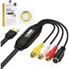 HENGBIRD Convertitore da VHS a digitale, scheda di acquisizione video USB 2.0 dispositivo di acquisizione audio e video vecchio VHS Mini DV Hi8 DVD VCR a convertitore digitale Compatible with Windows & MAC