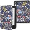 MoKo Cover per Tolino Shine Color/Shine 5(2024)/Shine 4(2022) e Kobo Clara BW/Colour/2E 6, Cover Folio ultra sottile e leggera con funzione Auto Wake/Sleep per Kobo Clara 6 2024, Notte Blu