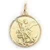 De Bussy Medaglia ciondolo di San Michele Arcangelo in argento sterling ricoperta in oro da 18 kt.