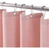 VANZAVANZU Tenda da Doccia Impermeabile con Ganci in Metallo Tenda da Bagno in Tessuto Lino Poliestere Antimuffa per Vasca da Bagno Stanza Bagnata Box Doccia - 122 x 182cm (Rosa)