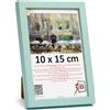 3-B - Cornice portafoto modello Lund in colore menta - 10 x 15 cm - con vetro acrilico, cornice in legno, cornice per foto, cornice per ritratti