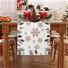 ETOLISHOP Runner Natalizio da Tavolo Fiocco Di Neve Pigne Centro Tavola Natalizio Lino Inverno Runner da Tavolo Moderno Decorazione Tavola Di Natale Ristorazione Al Coperto Festa Del Festival 33 x 183cm