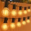 GPATIO Catena Luminosa Esterno G40 [150FT/ 45M], Lampadine in Plastica Bianca Calda 75+2 Pz, Luci da esterno giardino Impermeabile per Feste in Giardino, Matrimonio, Decorazioni Vacanze ecc.