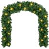 YuuFcy Ghirlanda natalizia con illuminazione, ghirlanda natalizia con 100 LED, luce bianca calda, artificiale, con timer, decorazione natalizia, per interni ed esterni (5 m)