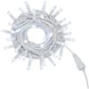 IXTRIMA Catena Luminosa LED, catenaria 10 Metri da esterno, 100 Luci, IP65 Impermeabile e Prolungabile con Effetto Flash, per Natale, Negozi, Balcone (Luce bianca- flash, Cavo bianco)