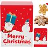 MOMAHUA 100pz Sacchettini per Dolci di Natale, Piccolo Sacchetto di Carta Rosso da 5''x7'' per Caramelle di Natale | Sacchetti per Popcorn | Sacchetti per Panini | Sacchetti per Biscotti, Borse per Feste di
