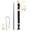 HENGBIRD Flauto dolce dolce soprano a 8 fori, in plastica ABS rimovibile, 3 pezzi, con sacchetto di cotone, asta di pulizia e tavolo per adulti
