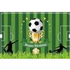 Partycolarità - Cialda per Torta di Compleanno Campo calcio - Decorazioni in Cialda - Rettangolare calcio - Cialda in ostia - pallone calcio (Modello 4)