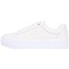 Tommy Hilfiger Scarpe da Ginnastica da Donna TH Platform Trapuntate FW0FW09265 Low Top, Bianco (Ecru), 37, Bianco Ecru, 37 EU
