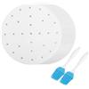 Flexzion - Fogli di carta pergamena perforata per friggitrice ad aria, 7.5 cm, 200 fogli, migliori accessori per friggitrice ad aria 3.5 e 3.7 QT, forno a microonde, cottura antiaderente