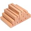 Srvnpioy 16 Pezzi Porta Foto in Legno di Faggio per Matrimoni, 10x3x2 cm Porta Menu da Tavolo, Portacarte Segnaposto per Ristoranti Banchetti Feste Celebrazioni (Scuro)