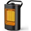 YAZEKY Stufetta Elettrica da Bagno, Mini Termoventilatore Elettrico PTC da 1500 W a Risparmio Energetico, Silenzioso, 3 Livelli di Riscaldamento, Protezione Multipla - per Bagno, Ufficio, Soggiorno