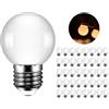 MAYCOLOR Lampadine LED E27 3W Equivalenti 30W, 240 Lumen, Bianca Calda 3000K, Golf, AC 220-240V, Lucine da Esterno Giardino per Natale Matrimonio Festa Giardino Patio, Plastica, 40 Pezzi