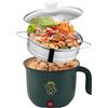 BORDEAG Mini Pentola Elettrica Con Vaporiera Da 1,5 L, Pentola Elettrica Portatile, Mini Padella Elettrica, Pentola Calda Elettrica per Casa, Ufficio, Dormitorio