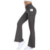 Litthing Pantaloni da Yoga Donna a Zampa Vita Alta Controllo della Pancia Pantaloni Elasticizzati Pantaloni con Tasche, Pantaloni a Zampa Donna Eleganti, Flare Leggings per Fitness e Casual