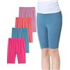 Domee Pantaloncini Leggings Corti Shorts Estivi Bambina Pacco da 4 Blu Navy + Rosa Rossa + Pasta di Fagioli + Viola Scuro 10-11 Anni (Produttore Taglia 160)