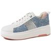 QUEEN HELENA Sneakers Casual Platform Scarpe da Ginnastica Donna QH7006 (Blu, Sistema Taglie Calzature EU, Adulto, Donna, Numero, Media, 36)
