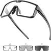 KAPVOE Occhiali Ciclismo Fotocromatici Occhiali da Sole Sportivi MTB Bici da Corsa Uomo Donna Trasparenti Bicicletta K232