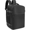 CNMTCCO Zaino Ryanair 40x20x25 Zaino da Viaggio Aereo Bagaglio a Mano 20L Borsa da Cabina per Uomo e Donna Zaino da Viaggio Lavoro e Scuola Trekking, Nero