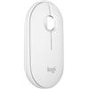 Logitech Pebble Mouse 2 M350s wireless Bluetooth sottile, portatile, leggero, personalizzabile, clic discreti, Easy-Switch per Windows, macOS, iPadOS, Android, Chrome OS - Bianco