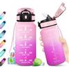 KollyKolla Borraccia 500ml, Bottiglia con Indicatore del Tempo Motivazionale, Bottiglia con Cannuccia, Riutilizzabile, Borraccia senza BPA, A Prova di Perdite, per Bambini, Scuola, Ufficio, Gym, Picnic