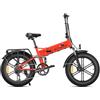 ENGWE ENGINE X Bici Elettrica Pieghevole 250W E-Bike Adulto | 20 × 4.0 Fat Tire Bicicletta Elettrica | 48V 13AH Range 120KM | Sospensione Completa | 7 Velocità Crociera Urbana (Grande Rosso)