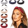 DRESHOW 8 Pezzi Fasce per Capelli Elastica Turbante Fascia Capelli Cerchietti Annodato Fasce Accessori Capelli per Donna e Ragazza
