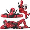 GUOYOU Ciondolo Deadpool per Specchietto Retrovisore Auto - 3 Pezzi Gadget Accessori Anime Decorazione Interni Marvel Ornamento Regalo