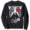 Funny Halloween Xray Pregnancy Shirt by Skeleton Pregnancy Shirt Baby X-Ray Halloween Pregnant Felpa