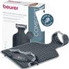 Beurer HK 64 Grey Termoforo per schiena e cervicale, termoforo con riscaldamento rapido e spegnimento automatico, di forma anatomica, 3 livelli di temperatura, lavabile, con cintura addominale
