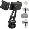 NEEWER Supporto Telefono da Treppiede Regolabile con Cold Shoe Filetto 1/4, Incl.180° Rot.360°, Clamp Smartphone con Panno Pulizia Compatibile con iPhone Samsung Android Camera Cage per Video, GA010