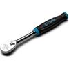 Capri Tools, Cricchetto con attacco da 1/4" fine a 90 denti, impugnatura ergonomica morbida, 16,5 cm di lunghezza